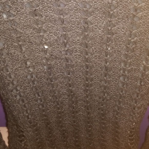 Kirra Pointelle Open Weave Tie Front Sweater NEW - Picture 5 of 5